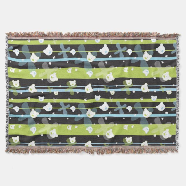 Couverture Motif mignon avec peu d'ours (Devant)