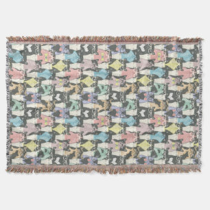 Couverture Motif mignon de chats de hippie