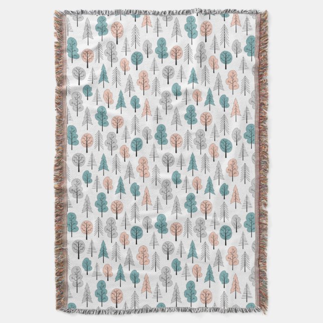 Couverture Motif mignon de forêt de griffonnage (devant Vertical)