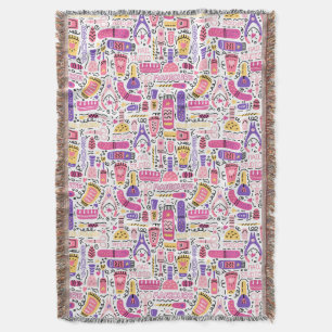 Couverture Motif mignon de manucure de griffonnage