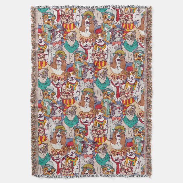 Couverture Motif mignon de mode de chiot (devant Vertical)