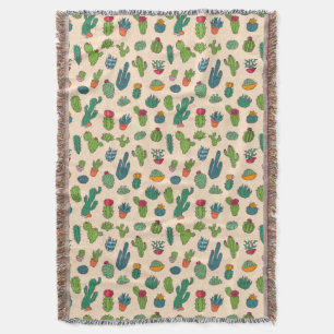 Couverture Motif mignon de position de cactus