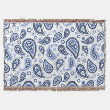 Motif Paisley Bleu