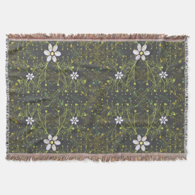 Couverture motif plante10b DGrey BG (Devant)