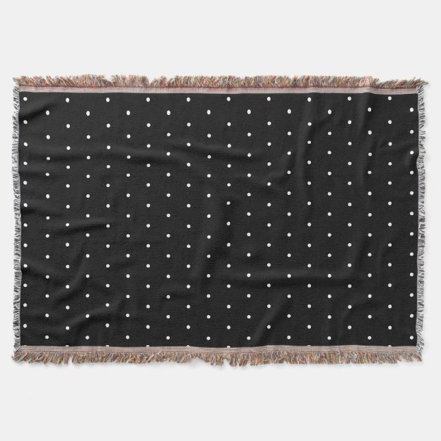 Couverture Motif Pois minuscule noir et blanc Preppy (Devant)
