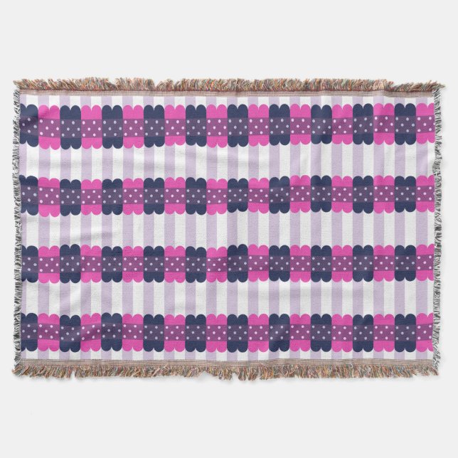 Couverture Motif pourpre et rose mignon Girly (Devant)