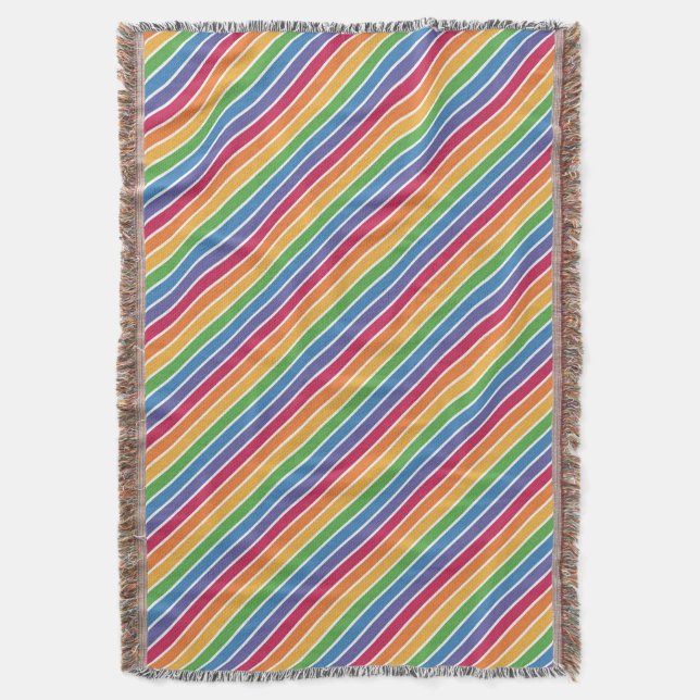 Couverture Motif Rainbow Stripes (devant Vertical)