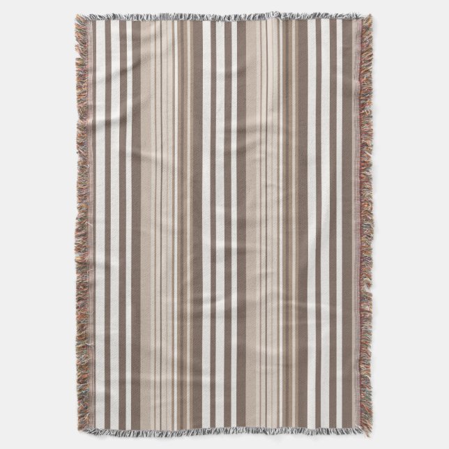 Couverture Motif rayures de ton terreux neutre  (devant Vertical)