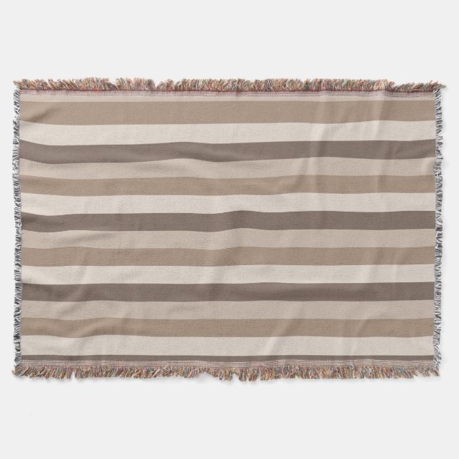 Couverture Motif rayures tons terre neutres Design  (Devant)
