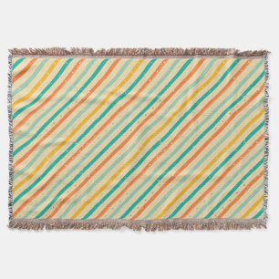 Couverture motif rétro à rayures