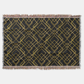 Couverture Motif rhombus doré géométrique et transparent.