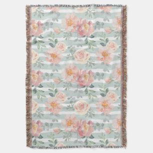 Couverture Motif rose de rayure d'Alicia