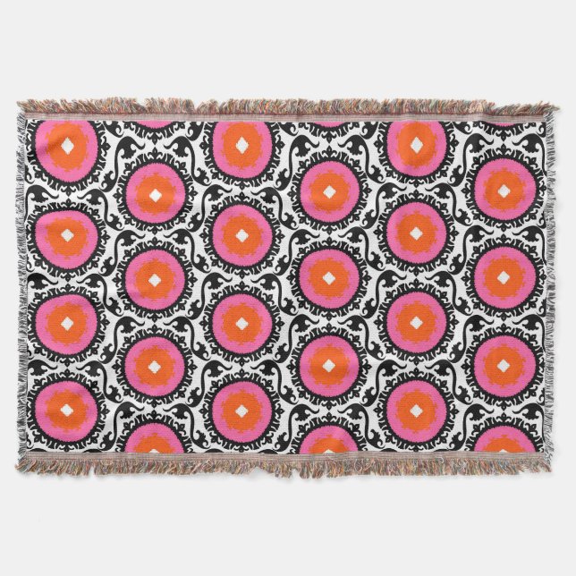 Couverture Motif rose de Suzani (Devant)