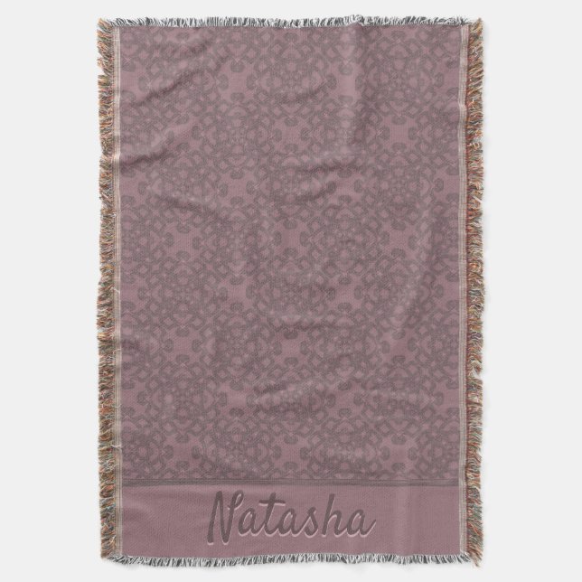 Couverture Motif Rose Dusty personnalisé (devant Vertical)