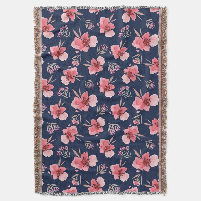 Couverture Motif rose foncé d'aquarelle (devant Vertical)
