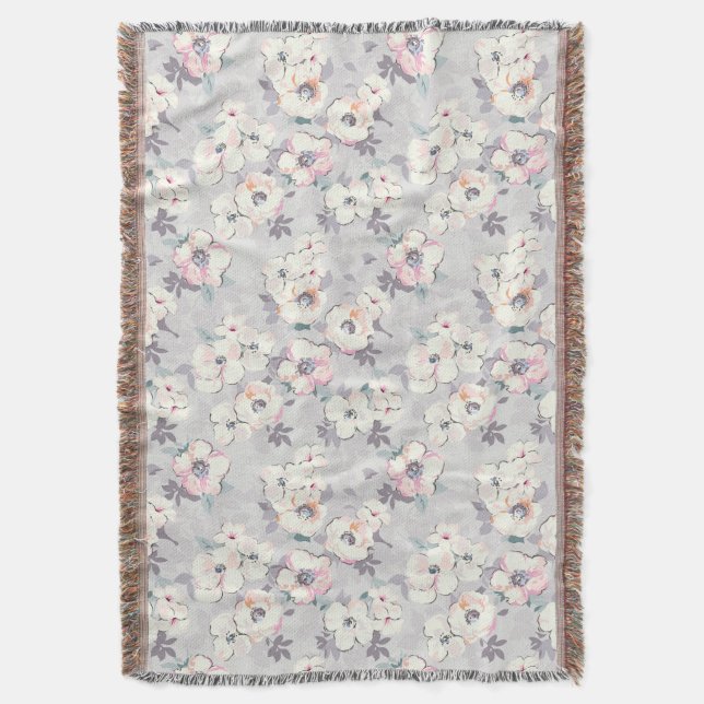 Couverture Motif rose mou d'aquarelle (devant Vertical)