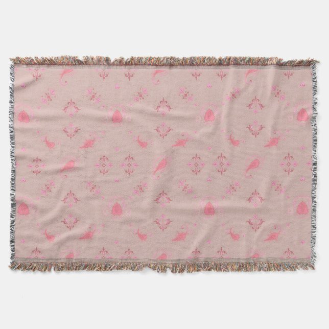 Couverture Motif rose Paisley (Devant)