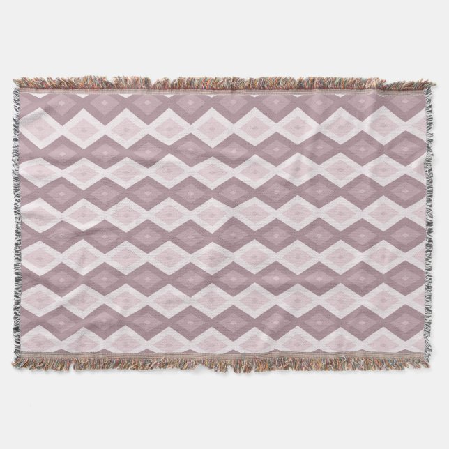 Couverture motif rose quartz rose diamant (Devant)