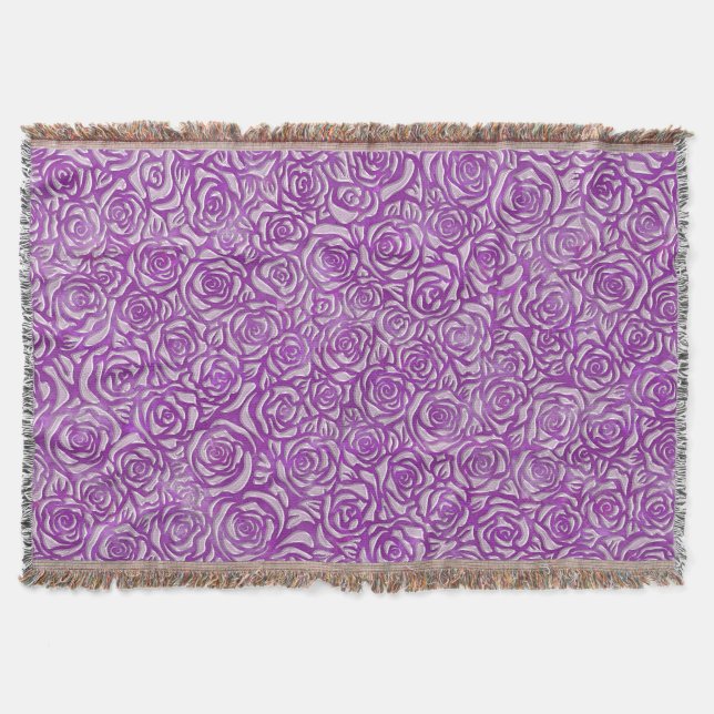 Couverture Motif Rose Rose (Devant)