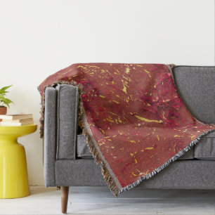 Couverture Motif rouge et or