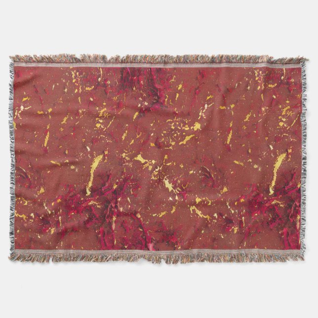 Couverture Motif rouge et or (Devant)