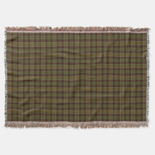 Couverture Motif rustique de plaid de brun et de vert de
