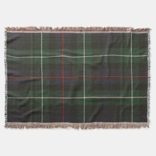 Couverture Motif Rustique vert Plaid