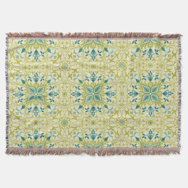 Couverture Motif sans couture de plafond William Morris vert  (Devant)