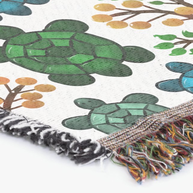 Couverture Motif sans couture de tortue mignonne | Répétition (Coin)