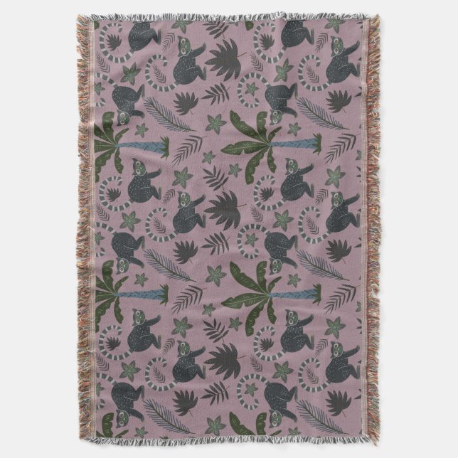 Couverture Motif sans couture Les animaux tropicaux sauts de  (devant Vertical)