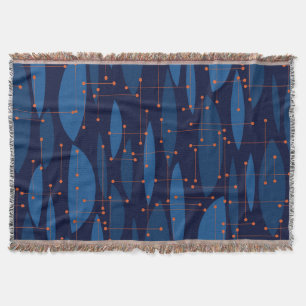 Couverture Motif sans joint atomique bleu du milieu du siècle