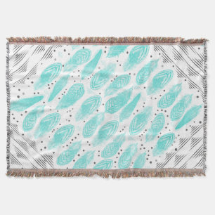 Couverture Motif sauvage et en plumes libres Vintage Retro