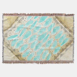 Couverture Motif sauvage et en plumes libres Vintage Retro