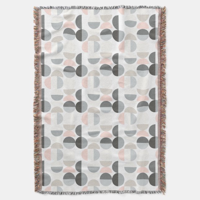 Couverture Motif scandinave de demi-cercle de style (devant Vertical)