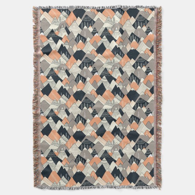 Couverture Motif scandinave de montagne de style (devant Vertical)