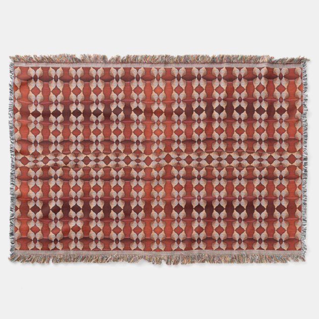 Couverture Motif Sea Shell, Rouge (Devant)