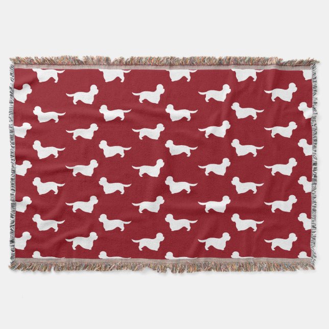 Couverture Motif silhouettes de chien Terrier Dandie Dinmont  (Devant)