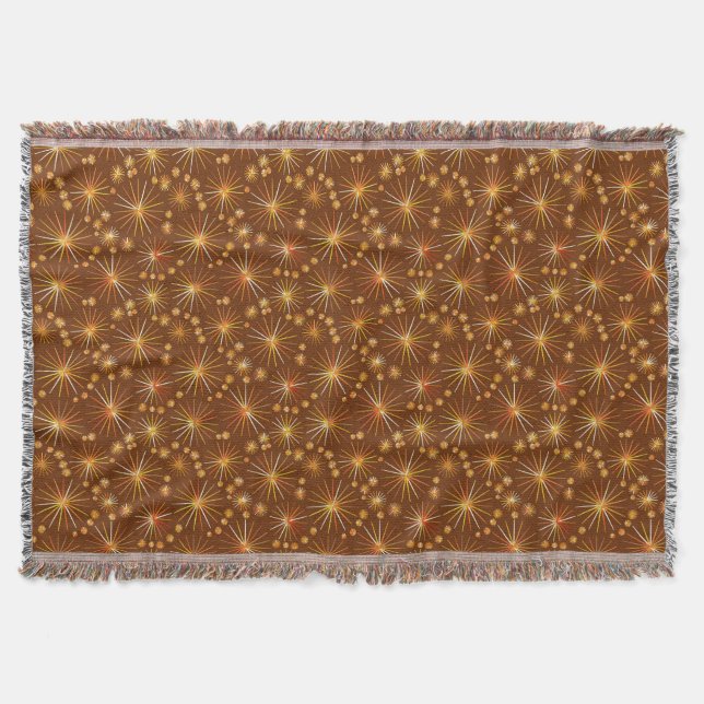 Couverture Motif Spoutnik du milieu du siècle, Brown au choco (Devant)