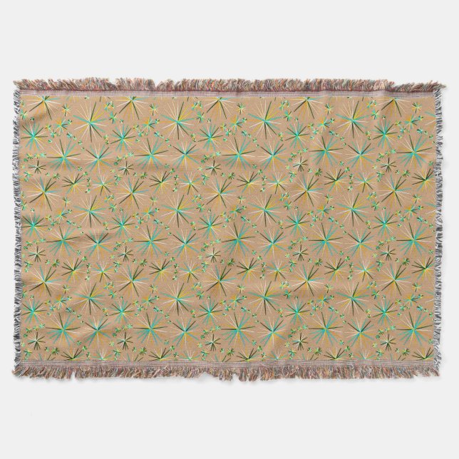Couverture Motif Spoutnik Du Milieu Du Siècle, Taupe Tan (Devant)