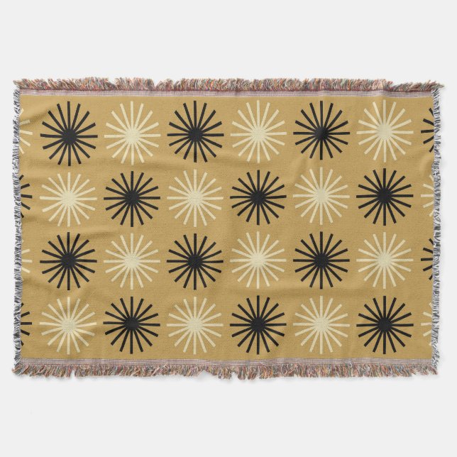 Couverture Motif Starburst moderne du milieu du siècle (Devant)