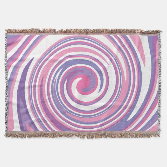 Couverture Motif tourbillon rose et violet (Devant)