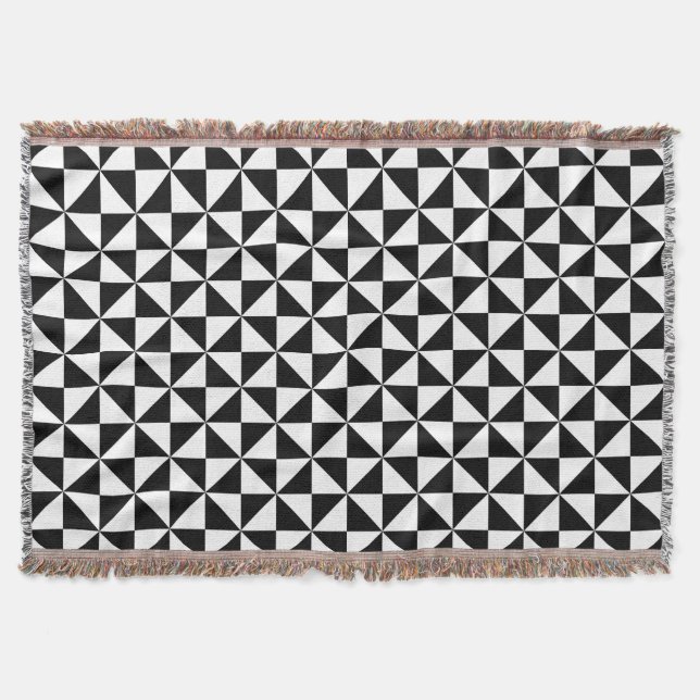 Couverture Motif triangulaire noir et blanc (Devant)