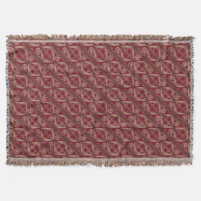 Couverture Motif tribal africain ethnique. Adinkra. (Devant)