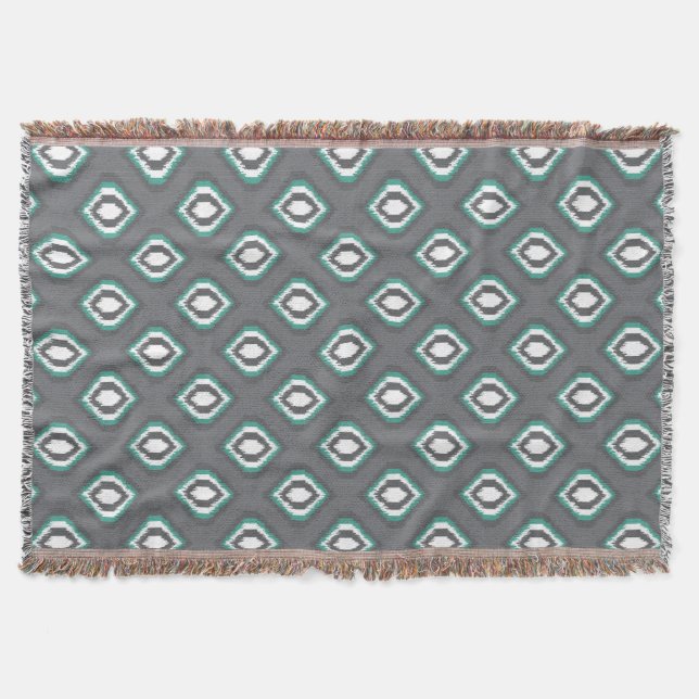 Couverture Motif tribal de rétro ikat géométrique (Devant)