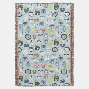 Couverture Motif tribal mignon de visage