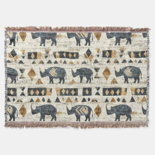 Couverture Motif tribal Rhino Rustique (1)