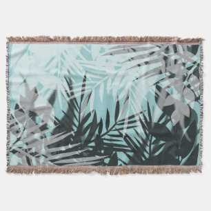 Couverture Motif tropical bleu clair