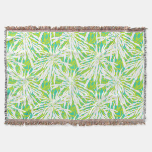 Couverture Motif tropical de palmettes