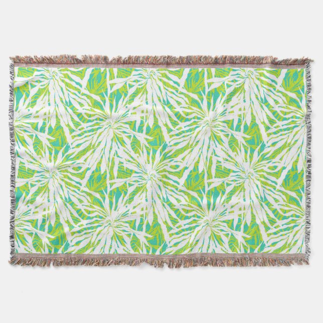 Couverture Motif tropical de palmettes (Devant)