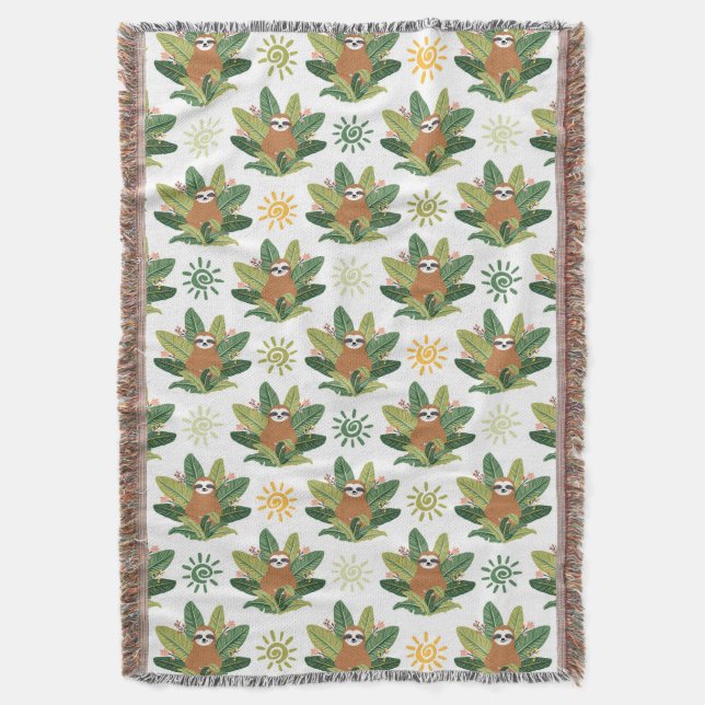 Couverture Motif tropical de paresse (devant Vertical)